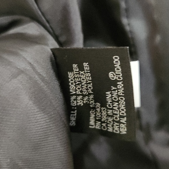 Elegant Black Gold Ruffled Women's Blazer Jacket Elegant Career Formal Size 0 - Picture 10 of 12